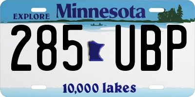 MN license plate 285UBP