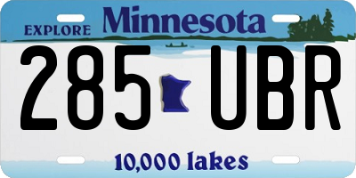 MN license plate 285UBR