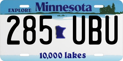 MN license plate 285UBU