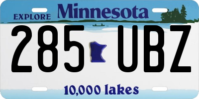 MN license plate 285UBZ