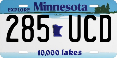MN license plate 285UCD