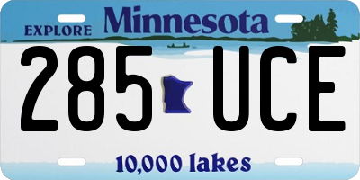 MN license plate 285UCE