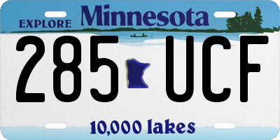 MN license plate 285UCF