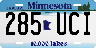 MN license plate 285UCI