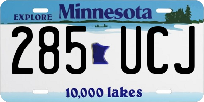 MN license plate 285UCJ