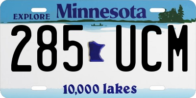 MN license plate 285UCM