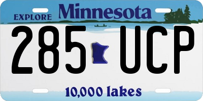 MN license plate 285UCP