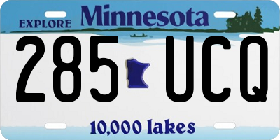 MN license plate 285UCQ