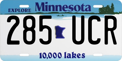 MN license plate 285UCR