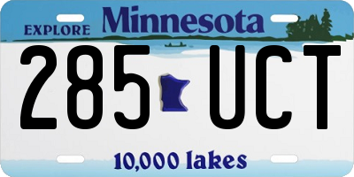 MN license plate 285UCT