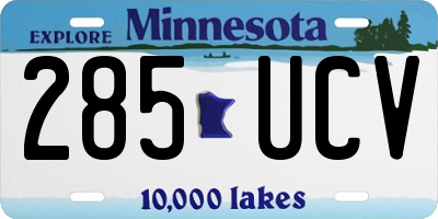 MN license plate 285UCV