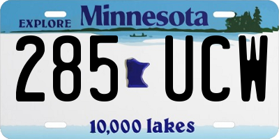 MN license plate 285UCW