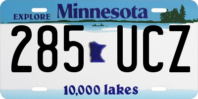 MN license plate 285UCZ
