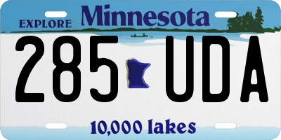 MN license plate 285UDA