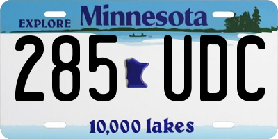 MN license plate 285UDC