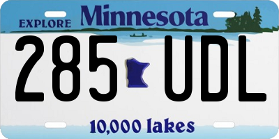 MN license plate 285UDL
