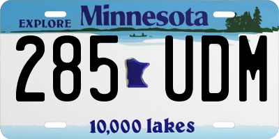 MN license plate 285UDM