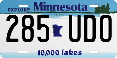 MN license plate 285UDO