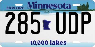 MN license plate 285UDP