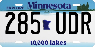 MN license plate 285UDR
