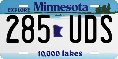 MN license plate 285UDS