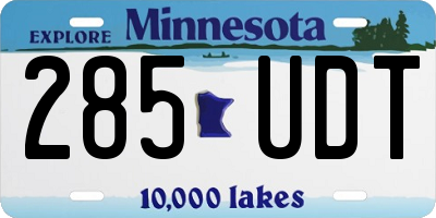 MN license plate 285UDT