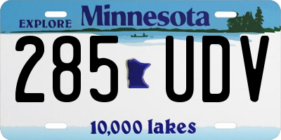 MN license plate 285UDV