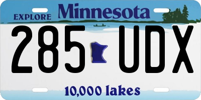 MN license plate 285UDX