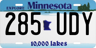 MN license plate 285UDY