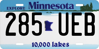 MN license plate 285UEB