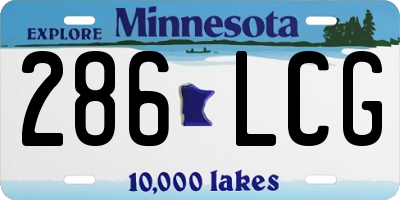 MN license plate 286LCG