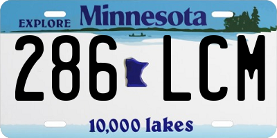 MN license plate 286LCM
