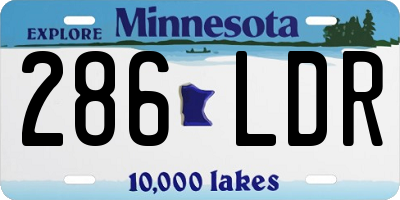 MN license plate 286LDR