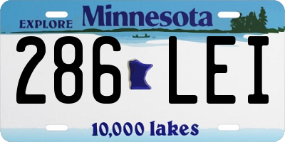 MN license plate 286LEI