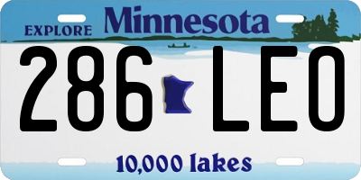 MN license plate 286LEO