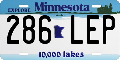 MN license plate 286LEP