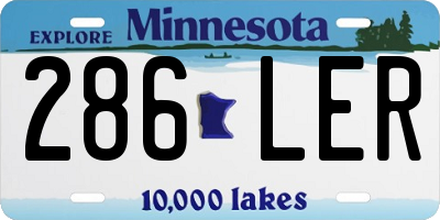 MN license plate 286LER