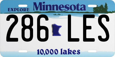MN license plate 286LES