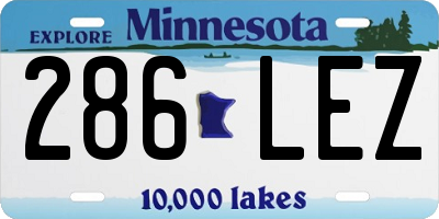 MN license plate 286LEZ