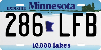 MN license plate 286LFB