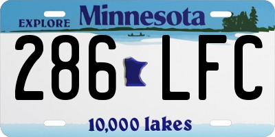 MN license plate 286LFC