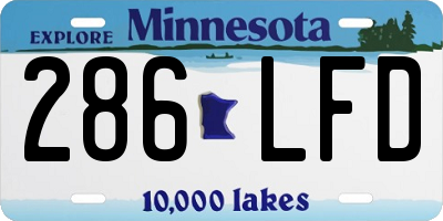 MN license plate 286LFD
