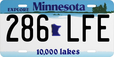 MN license plate 286LFE