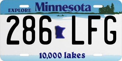 MN license plate 286LFG