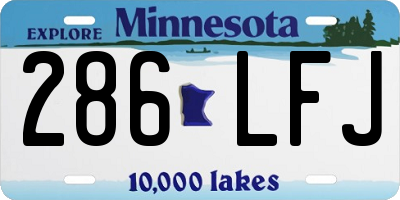 MN license plate 286LFJ