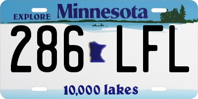 MN license plate 286LFL