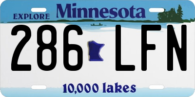 MN license plate 286LFN