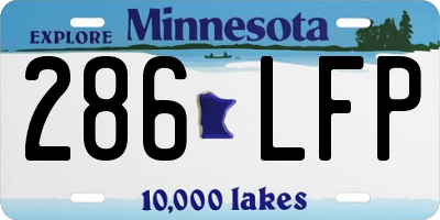 MN license plate 286LFP