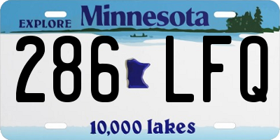 MN license plate 286LFQ