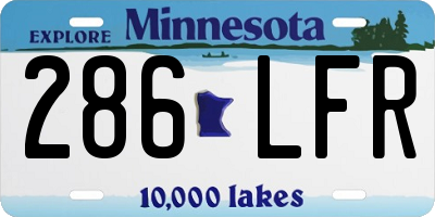 MN license plate 286LFR
